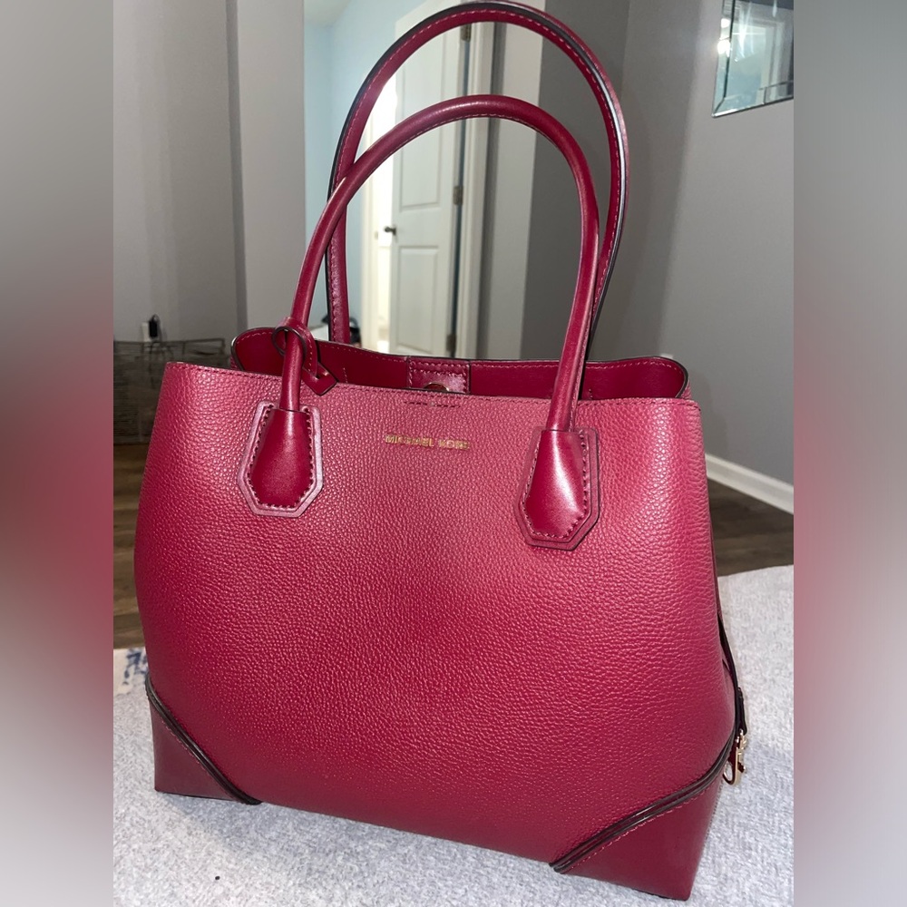 Burgundy Michael Kors Handbag
